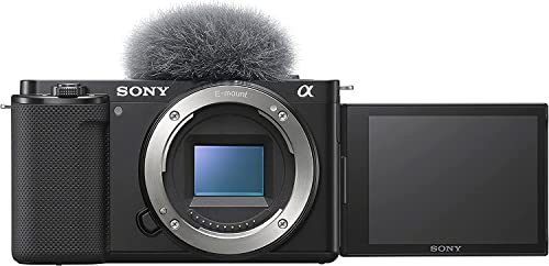 Sony Alpha ZV-E10 | APS-C spiegellose Wechselobjektiv-Vlog-Kamera (schwenkbarer Bildschirm für Vlogging, 4K-Video, Echtzeit-Augen-Autofokus), Schwarz + APS-C-Objektiv mit leistungsstarkem Zoom